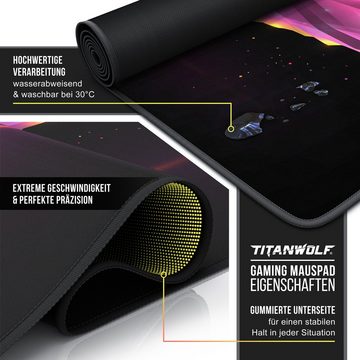 Titanwolf Gaming Mauspad, 900 x 400mm XXL Mousepad - verbessert Präzision & Geschwindigkeit