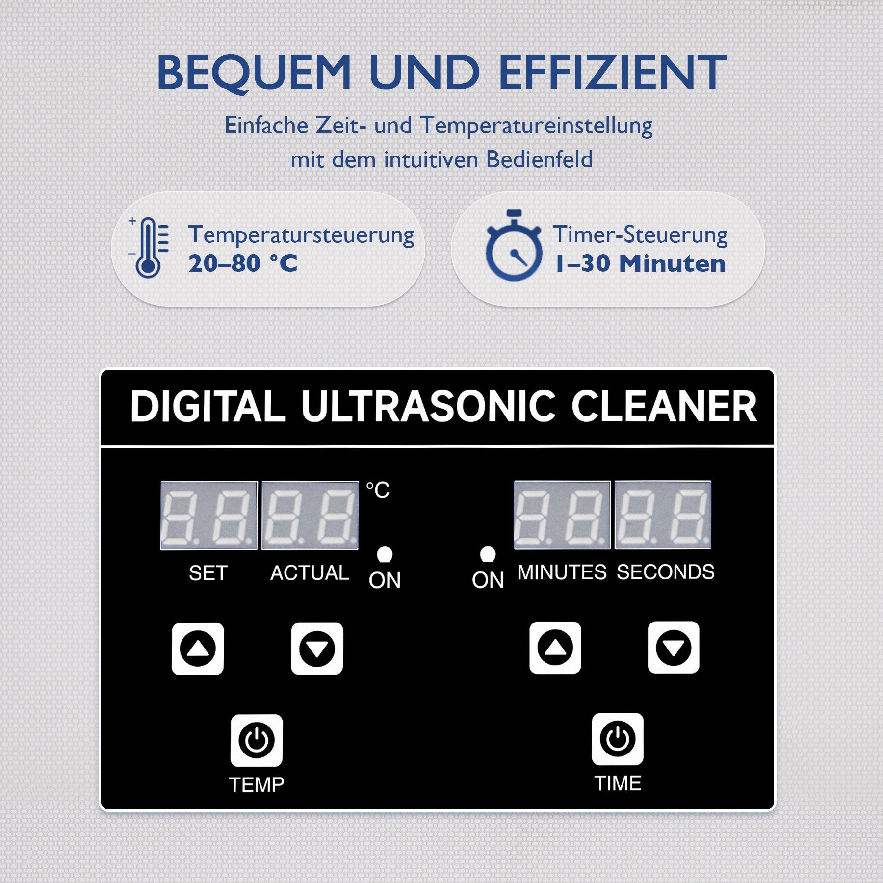 CREWORKS Ultraschallreiniger cleaner digital Ultraschallreinigungsgerät 6/10/15/30L