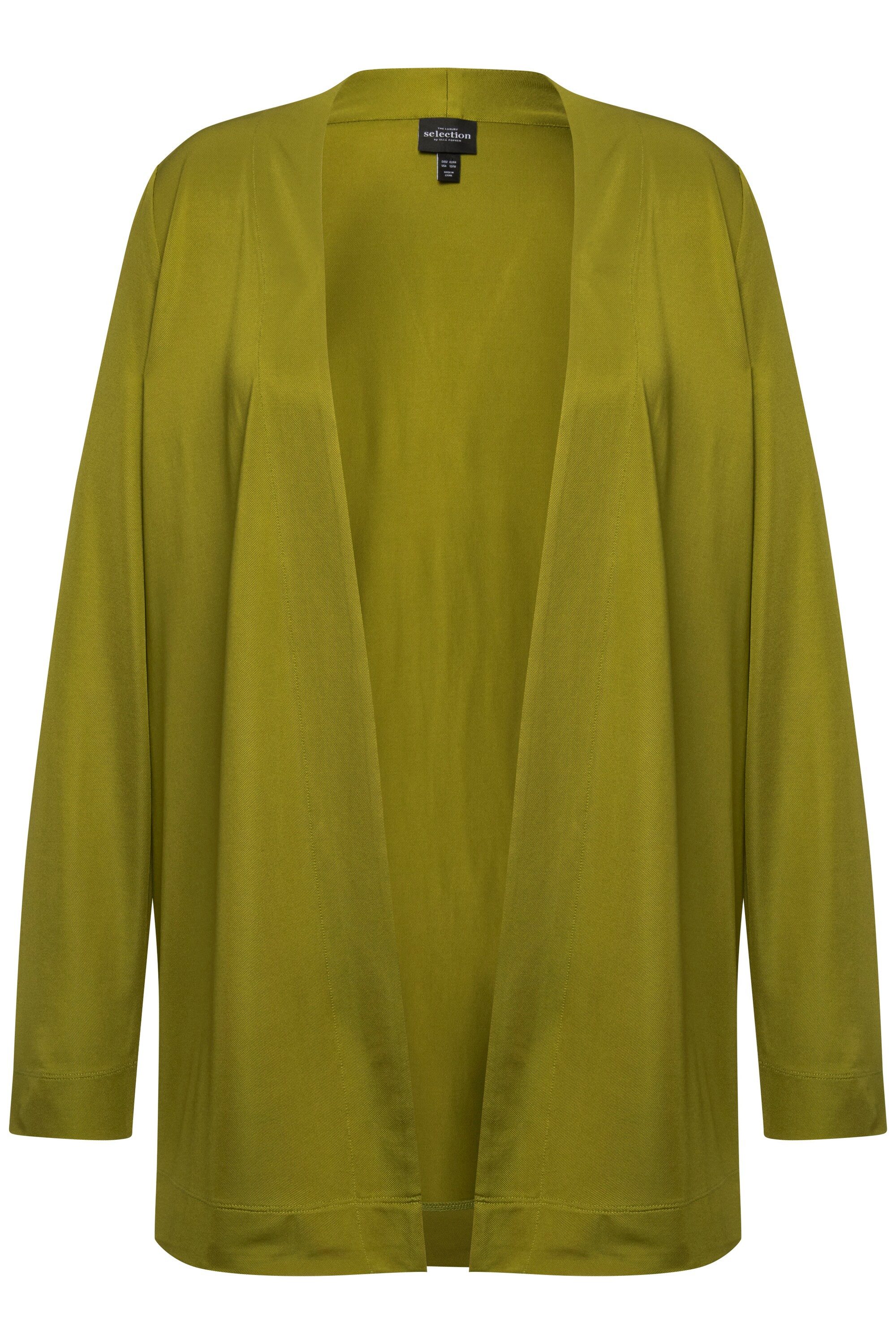 Sommerjacke Slinkyjacke offene Form Schalkragen Langarm