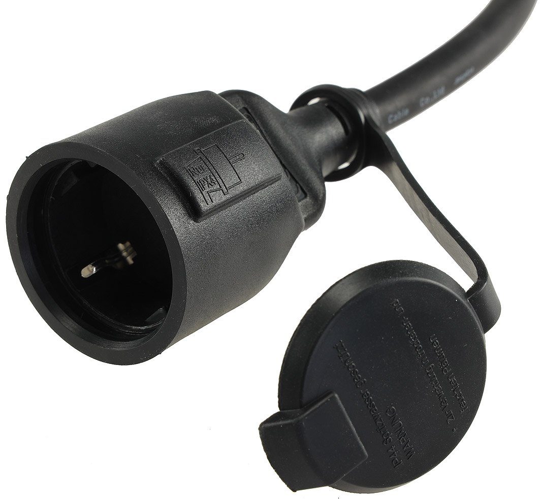 Systafex® Adapterkabel CEE Stecker auf Schuko Steckdose 35cm 230V IP44 CEE-Adapterkabel CEE-Stecker zu Schutzkontakt, IP44, 230V, 16A, 3 Polig