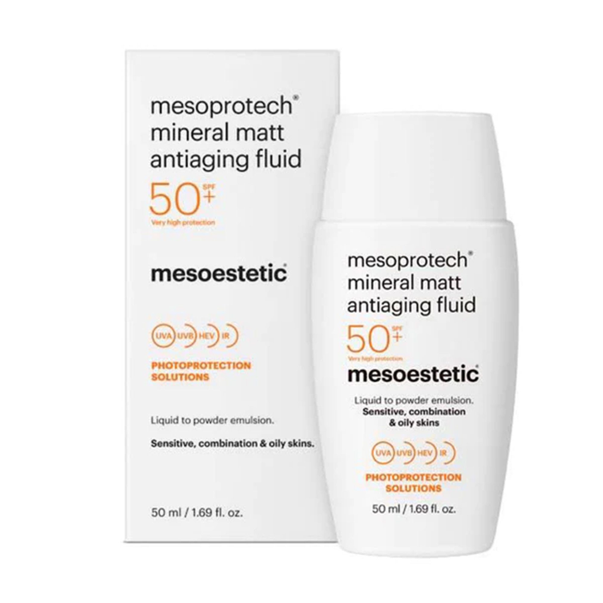mesoestetic® Anti-Aging-Creme Mesoestetic Mesoprotech® 1-tlg. Mineral Matt Antiaging 50ml, Fluid 50+ SPF