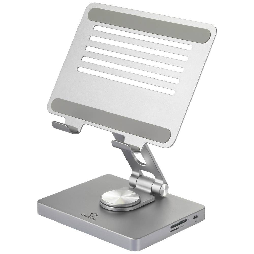 Renkforce Laptop-Dockingstation Tragbarer 9-in-1 Tablet-Ständer mit, integrierte Halterung