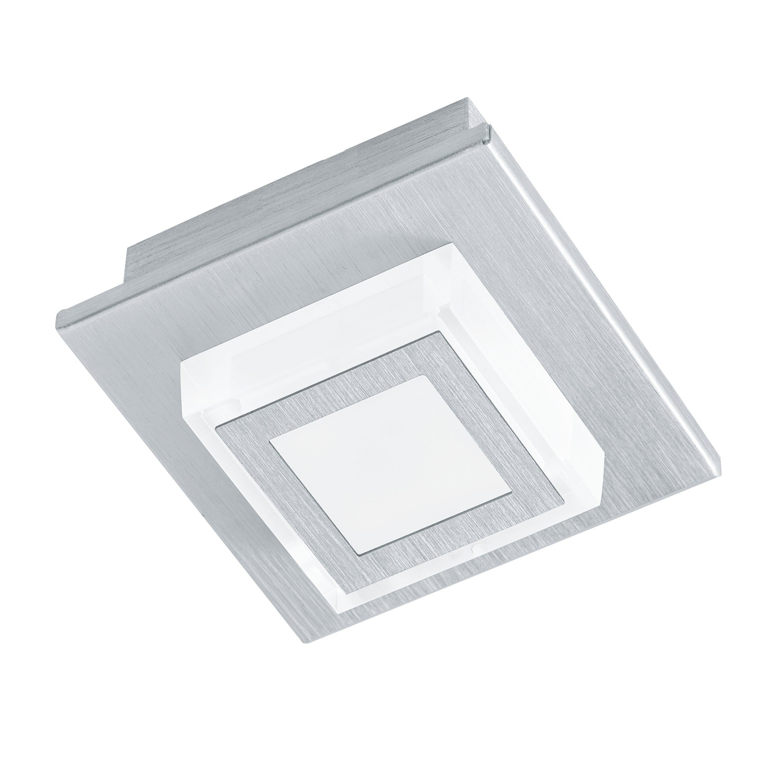 EGLO LED Deckenleuchte Masiano, Leuchtmittel inklusive, LED-Deckenleuchte 11x11cm 4,3W 340lm
