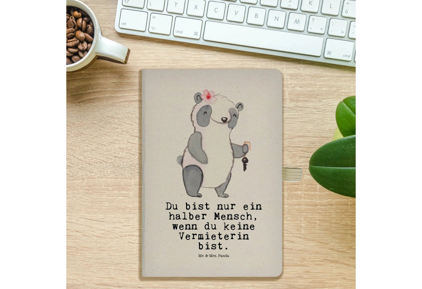 Thumbnail - Mr. & Mrs. Panda Notizbuch Vermieterin Herz - Transparent - Geschenk, A5 Notizbuch Für Schule, A Mr. & Mrs. Panda, Umwel...
