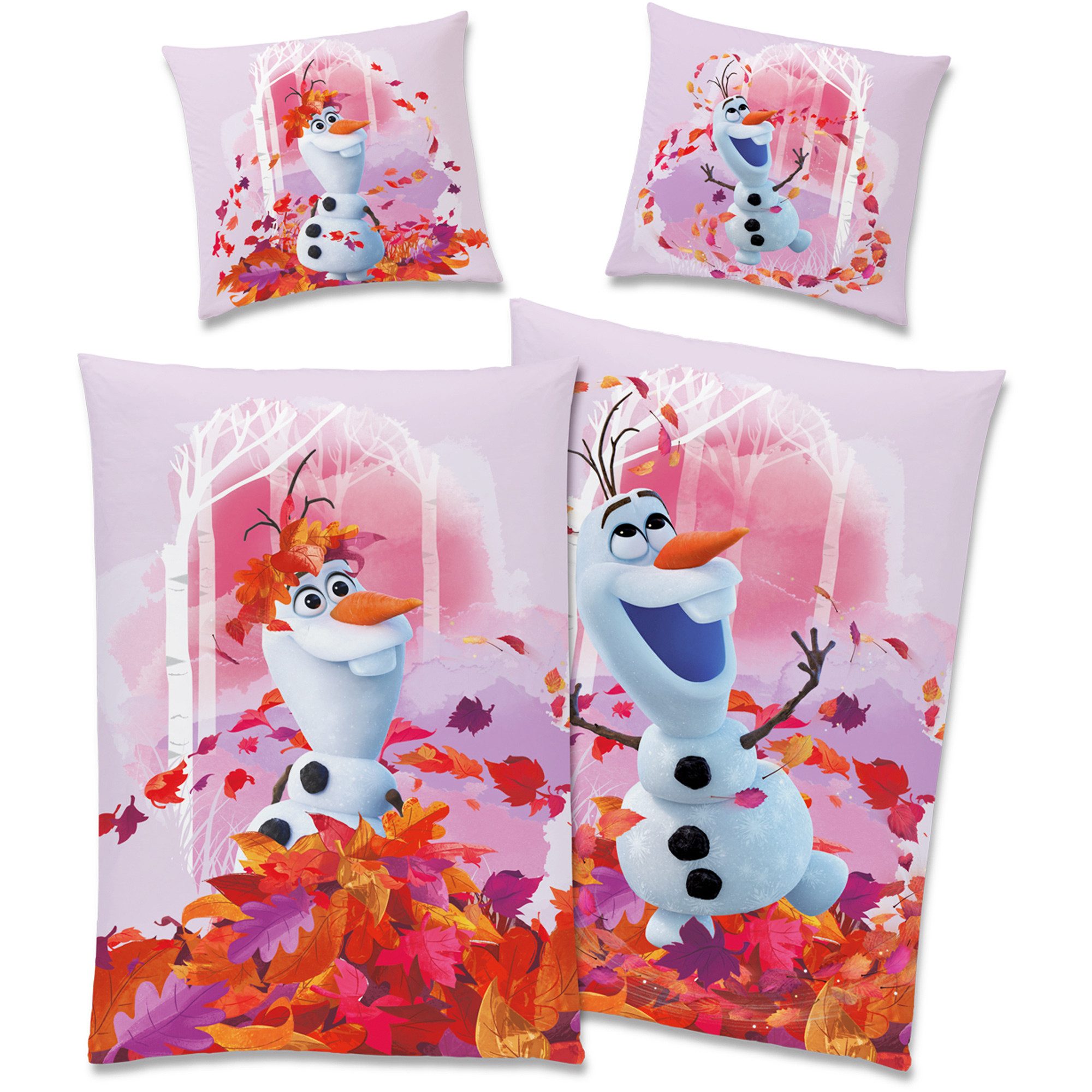 BERONAGE Kinderbettwäsche Frozen Die Eiskönigin Olaf Summer Bettwäsche Bibe günstig online kaufen