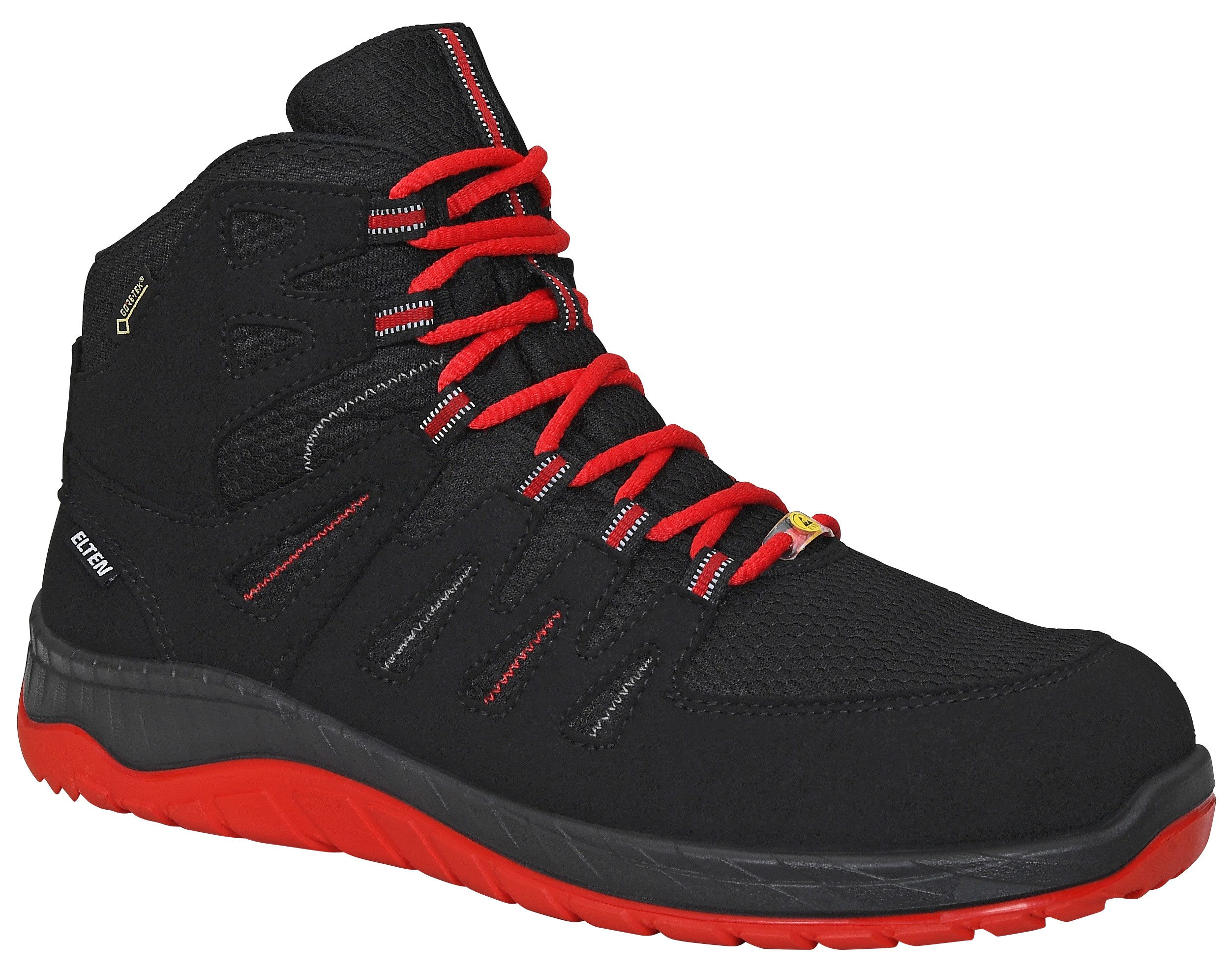 ELTEN MADDOX GTX® W black-red Mid ESD S3S WR Sicherheitsstiefel (Schuhkarton, Paar)
