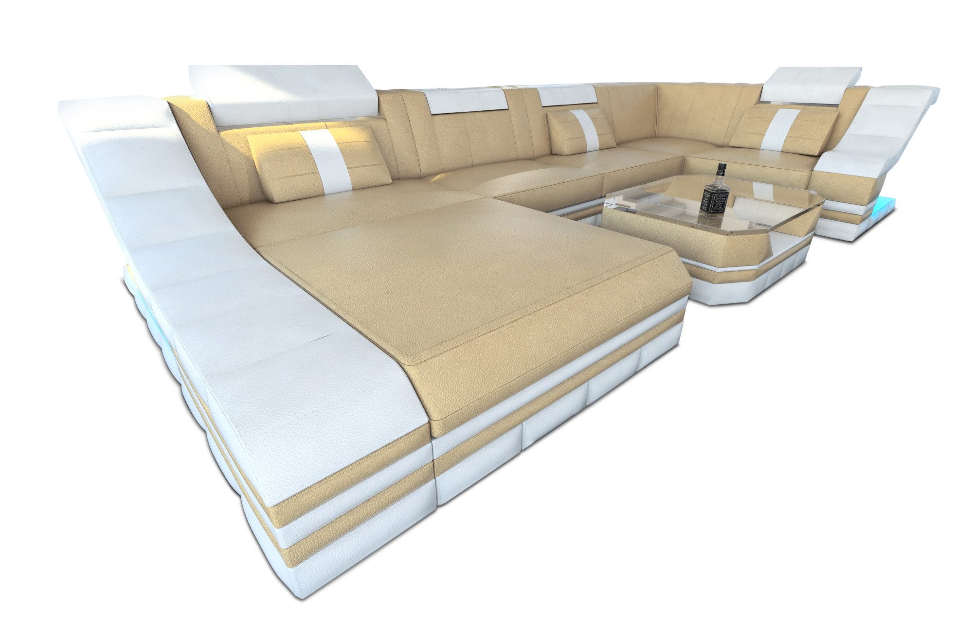 Sofa Dreams Wohnlandschaft Ledersofa Ledercouch Turino günstig online kaufen