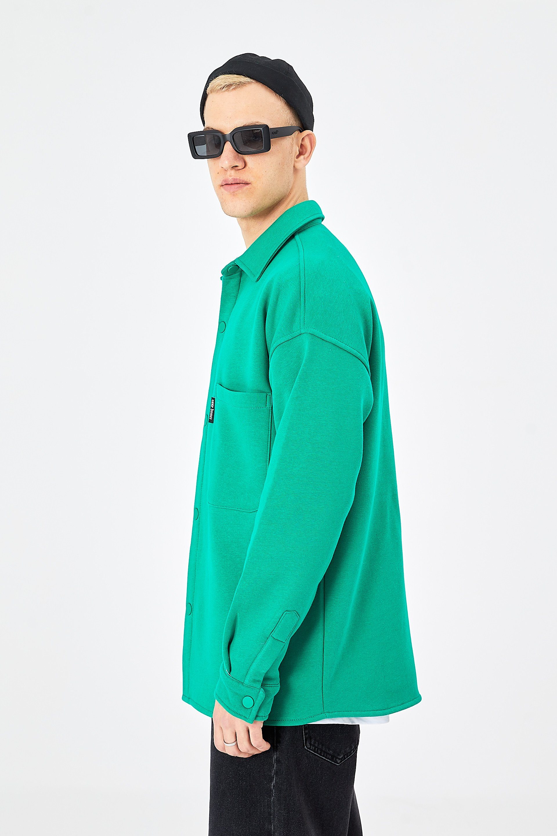 COFI Casuals Hemdjacke aus Baumwolle in Oversize Fit Übergangsjacke günstig online kaufen