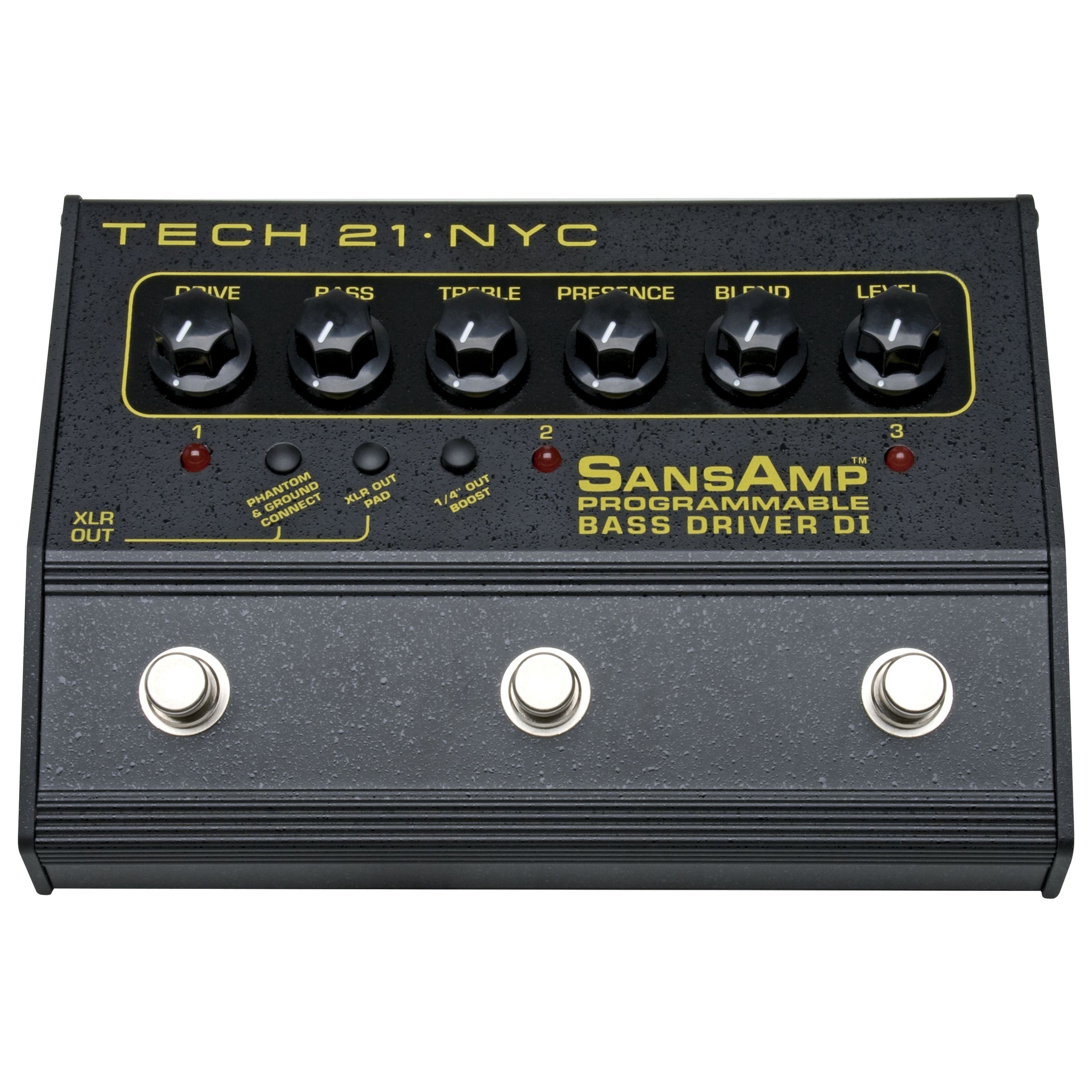 Tech 21 Musikinstrumentenpedal, SansAmp Bass Driver Progammable - Bass Effektpedal