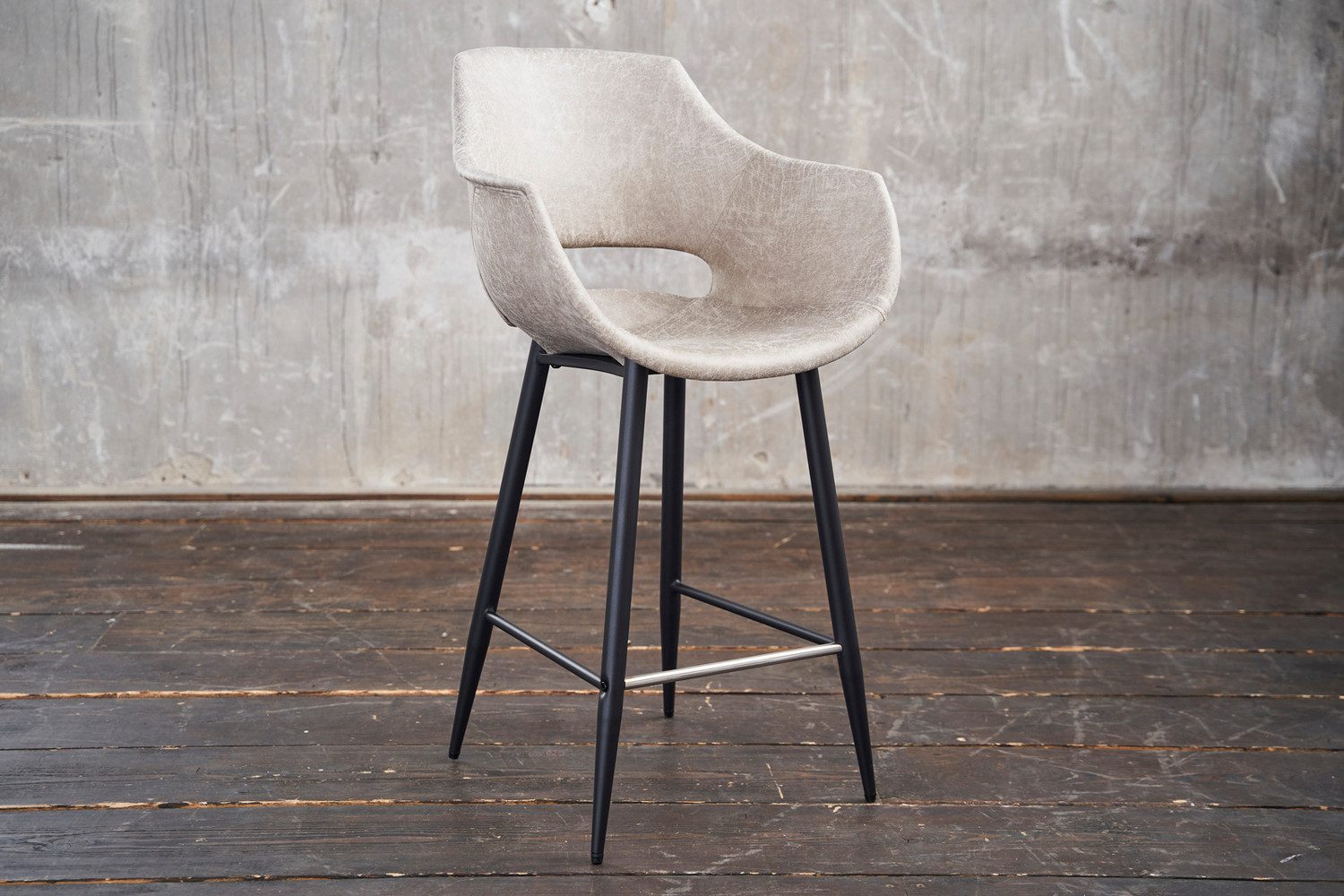 KAWOLA Barhocker ZAJA - Bequemer Barstuhl - Microfaser – Modern & Elegant, Barhocker mit Rückenlehne, Sitzhöhe 76cm, modernes Design