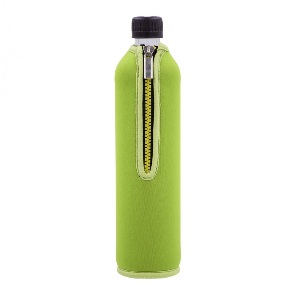 Dora's Trinkflasche Glasflasche mit Neoprenbezug grün 500 ml, 500 ml