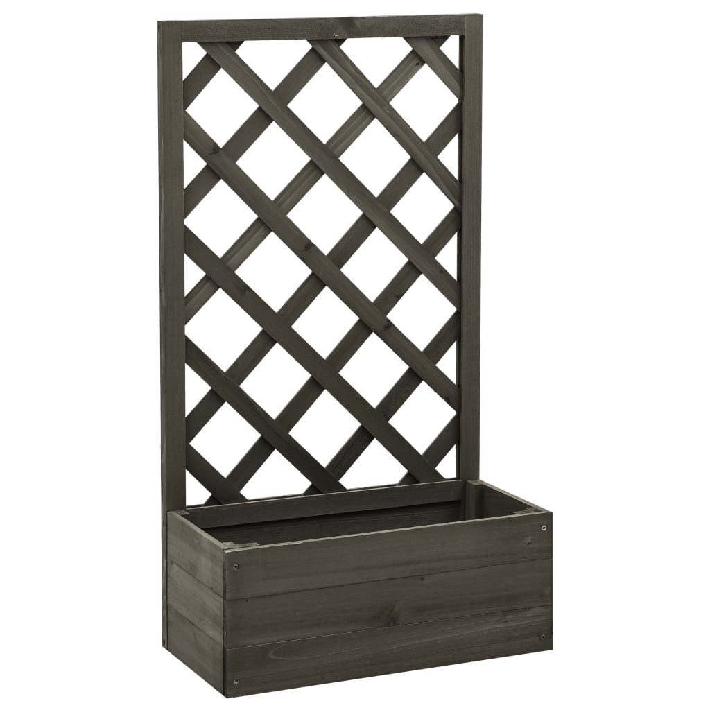 DOTMALL Blumenkasten Garten-Spalier mit Blumenkasten Grau günstig online kaufen