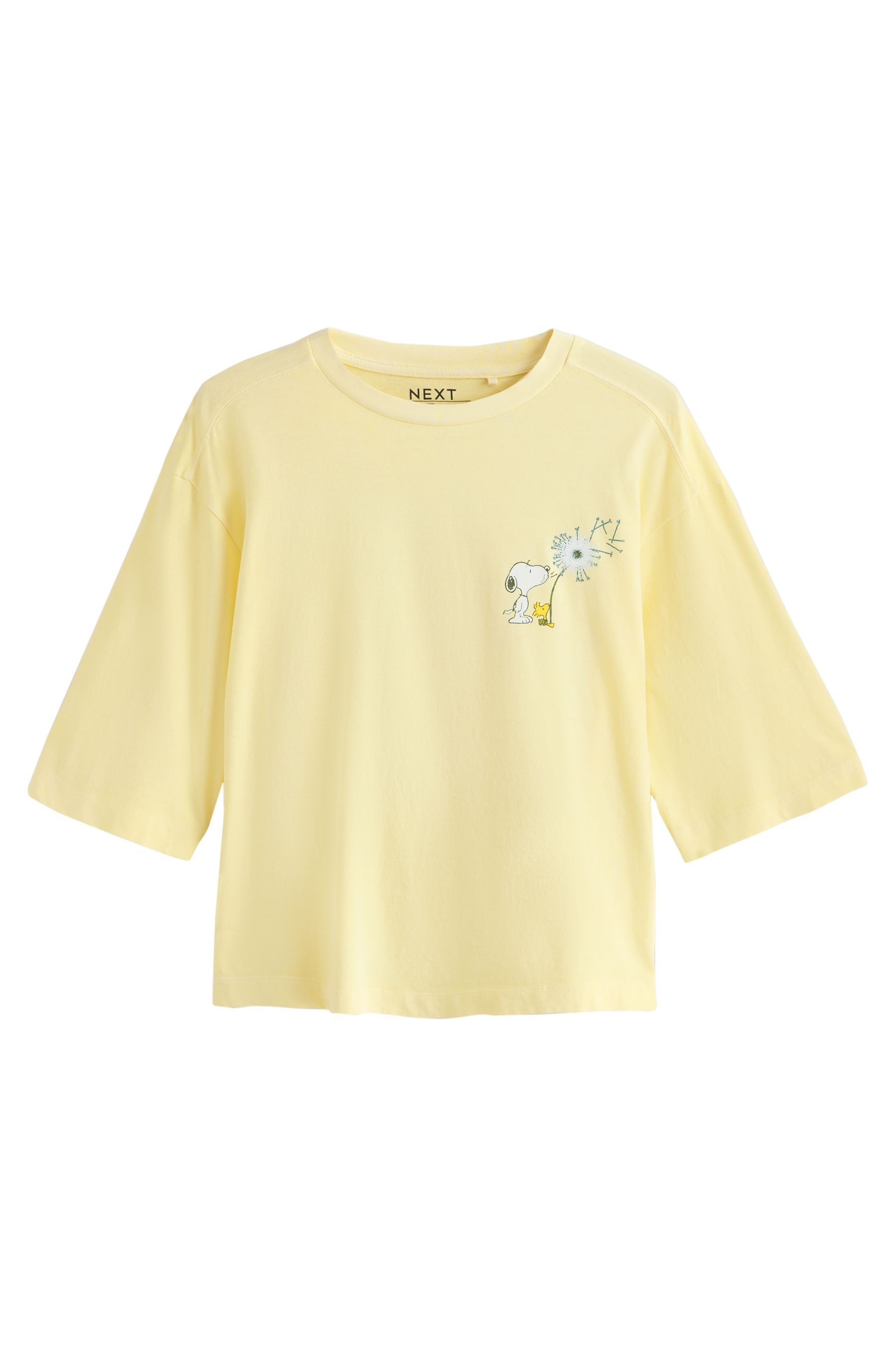 T-Shirt Kurzärmeliges T-Shirt mit Grafik, Snoopy Flower