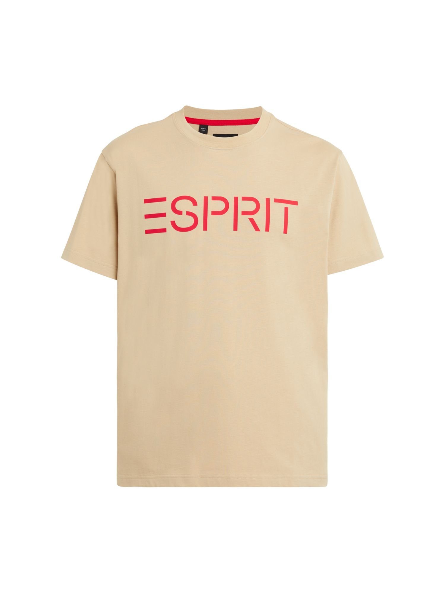 Esprit T-Shirt T-Shirt mit Logo (1-tlg) SAND | T-Shirts