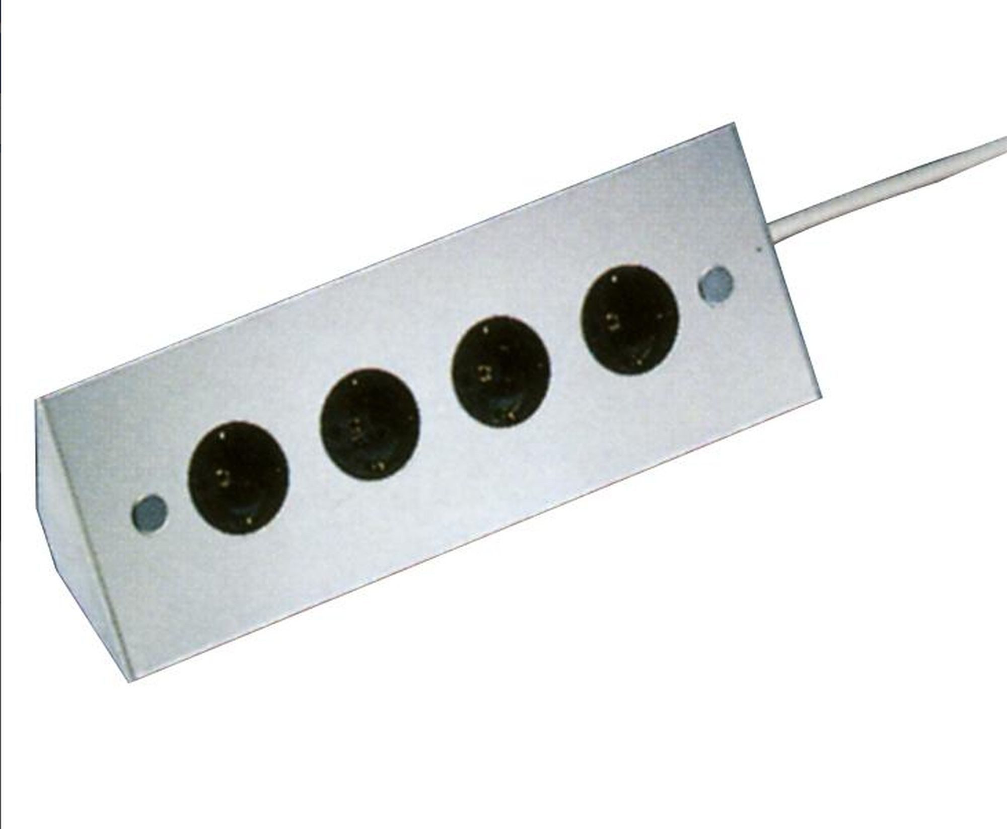 Thebo Küchensteckdose Tesi Steckdosenleiste Edelstahl Ecksteckdose Küche Mehrfachsteckdose 4-fach (Kabellänge 2.00 m)