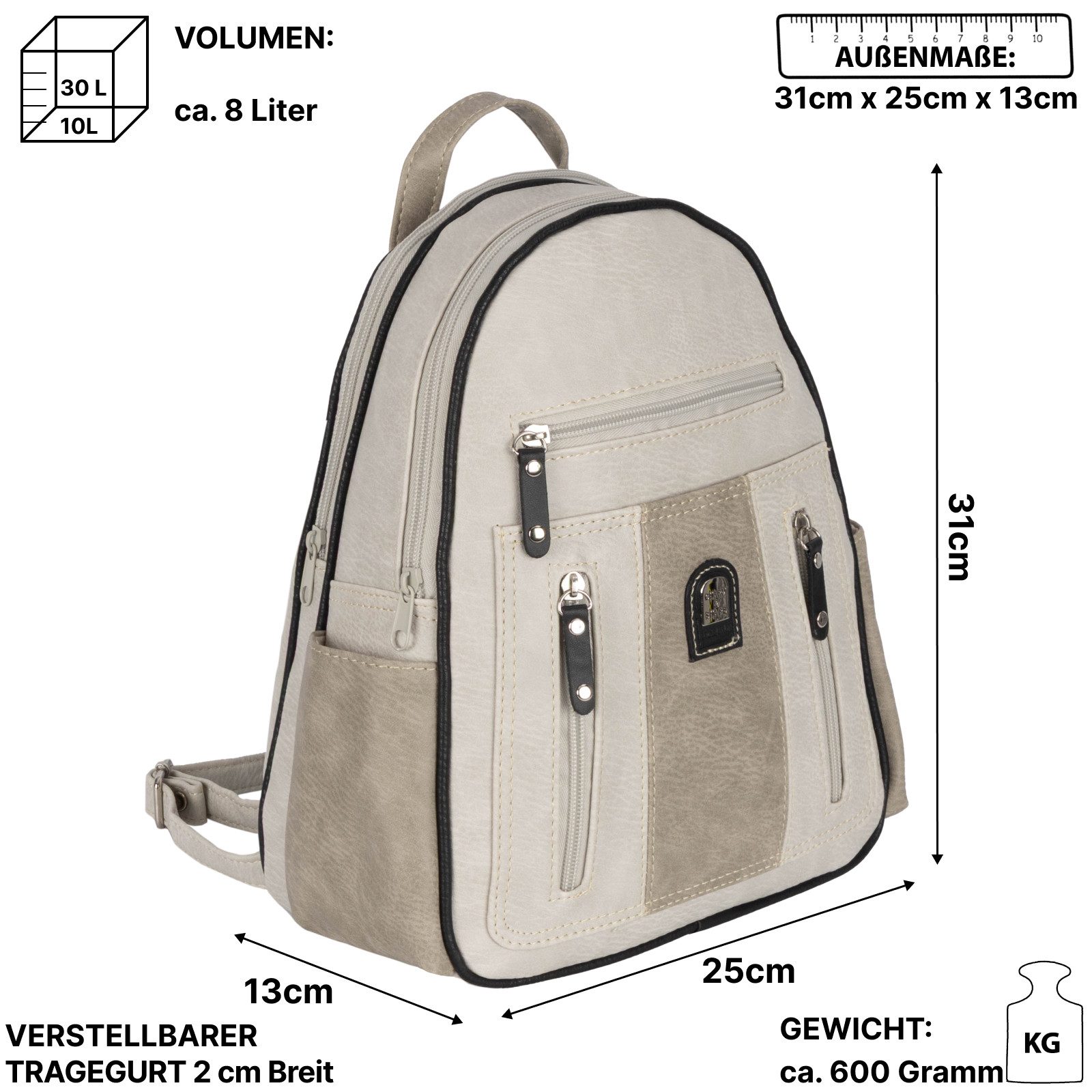 EAAKIE Rucksack Cityrucksack Damenrucksack Tagesrucksack Stadt günstig online kaufen