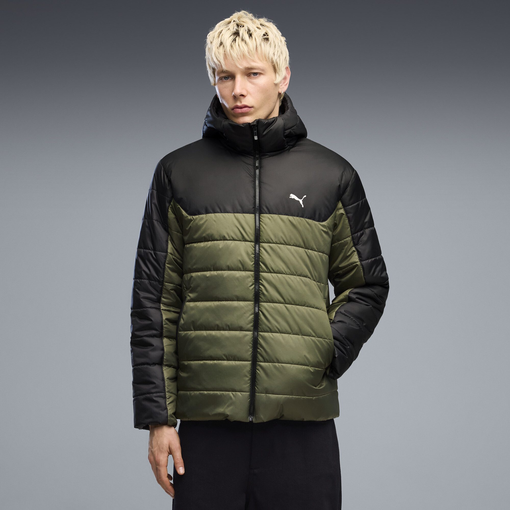 PUMA Winterjacke Essentials Wattierte Kapuzenjacke Herren – Bild 2 von 5