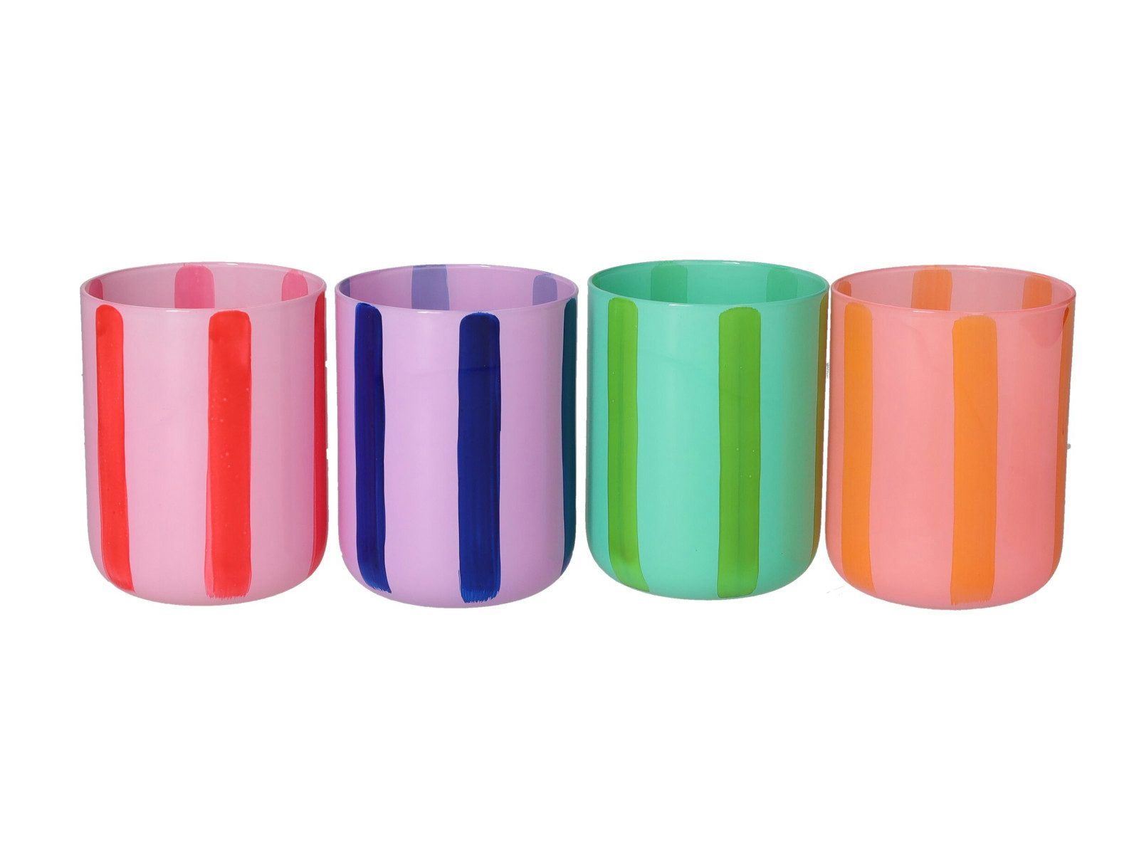 Giftcompany Teelichthalter Linea Teelichthalter gestreift sortiert 8cm (1 Stück)