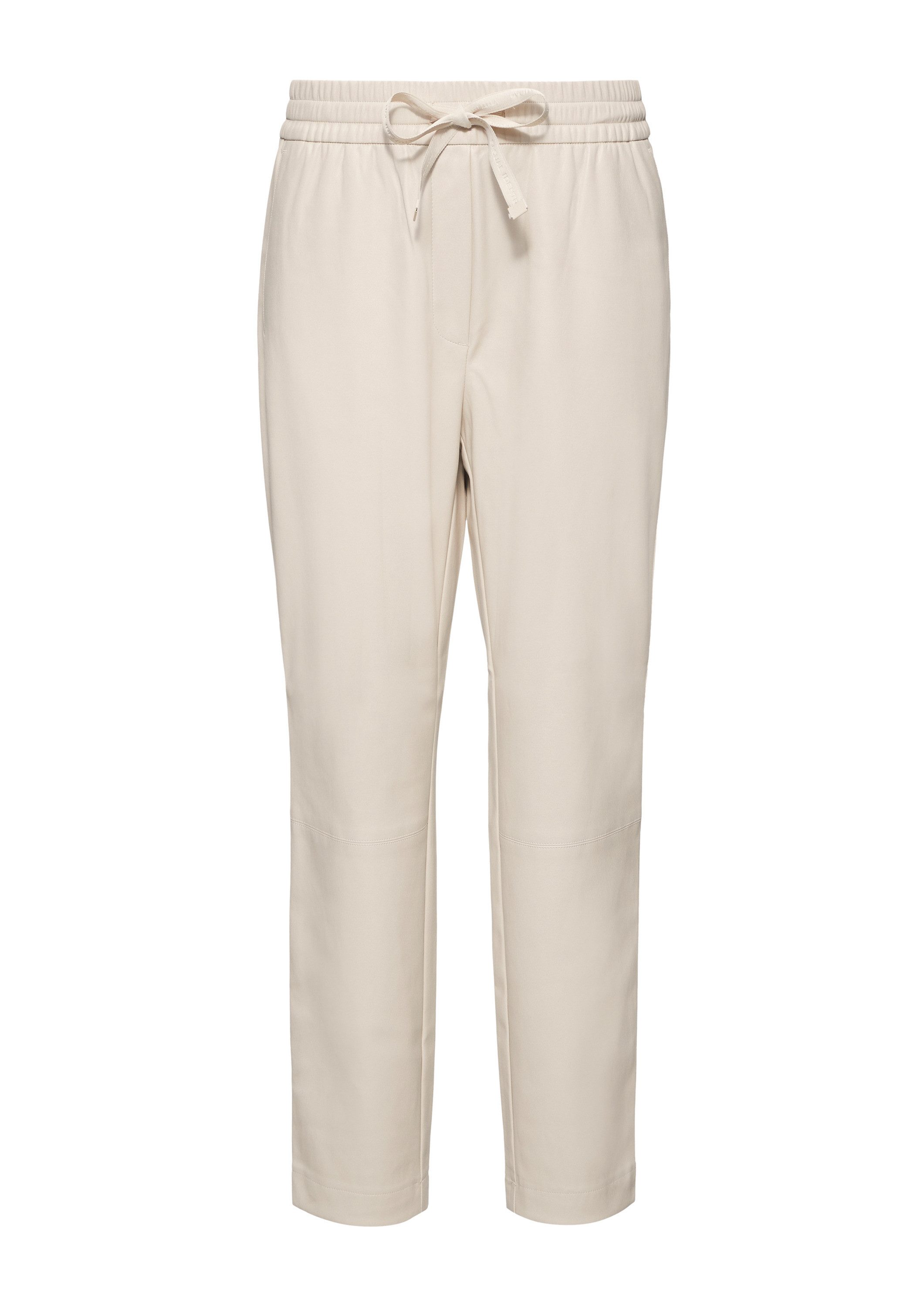 comma Chinos Hose Jogpants aus Kunstleder günstig online kaufen