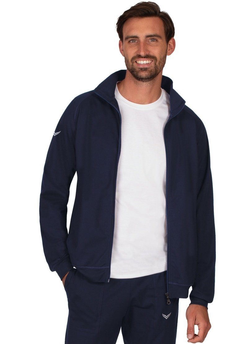 Trigema Trainingsjacke TRIGEMA Raglanjacke navy