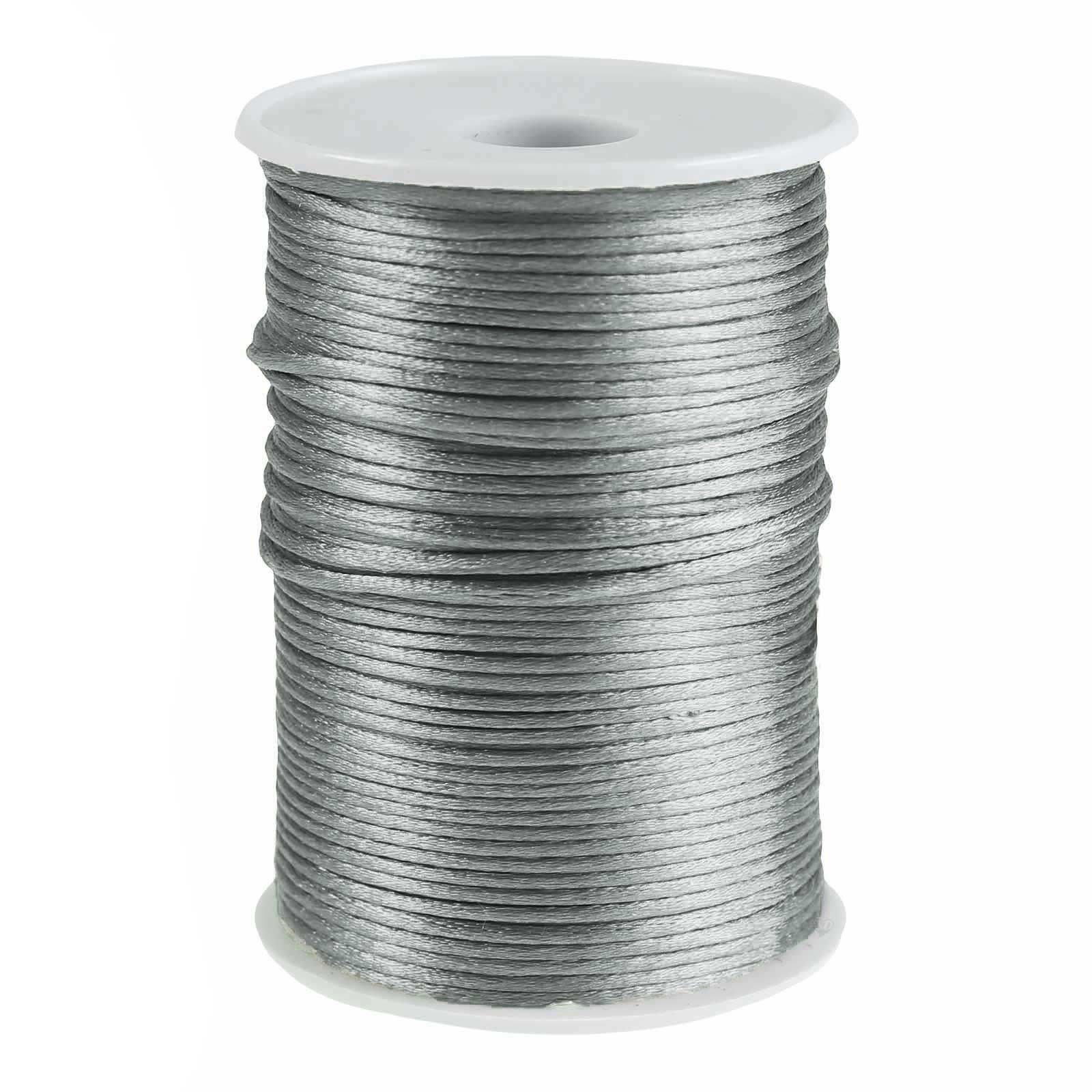 maDDma 90m Satinschnur 2mm Seil, stahlgrau günstig online kaufen