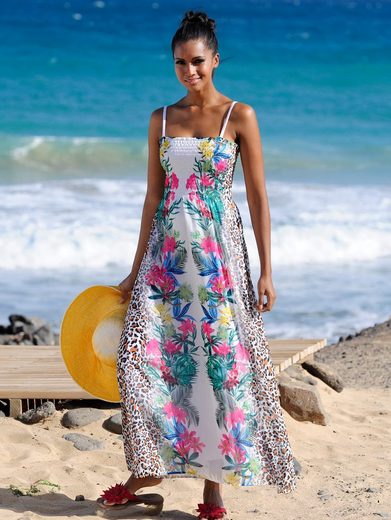 Alba Moda Strandkleid mit gesmoktem Oberteil | OTTO