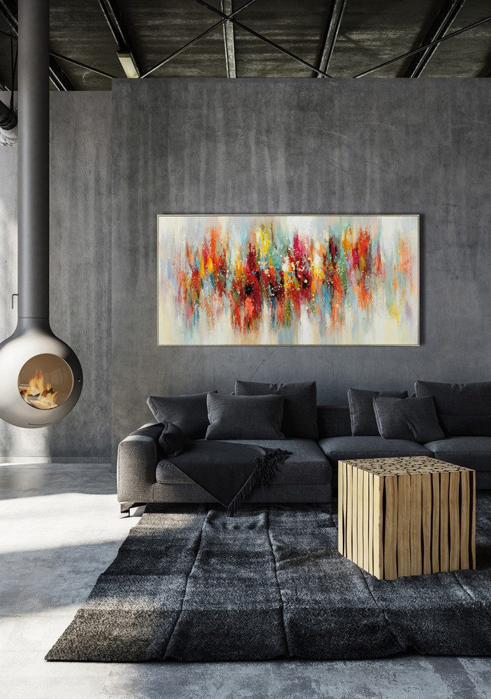 ArtUniverse Gemälde Irisierende Spiegelung 70x140 cm, Abstrakt