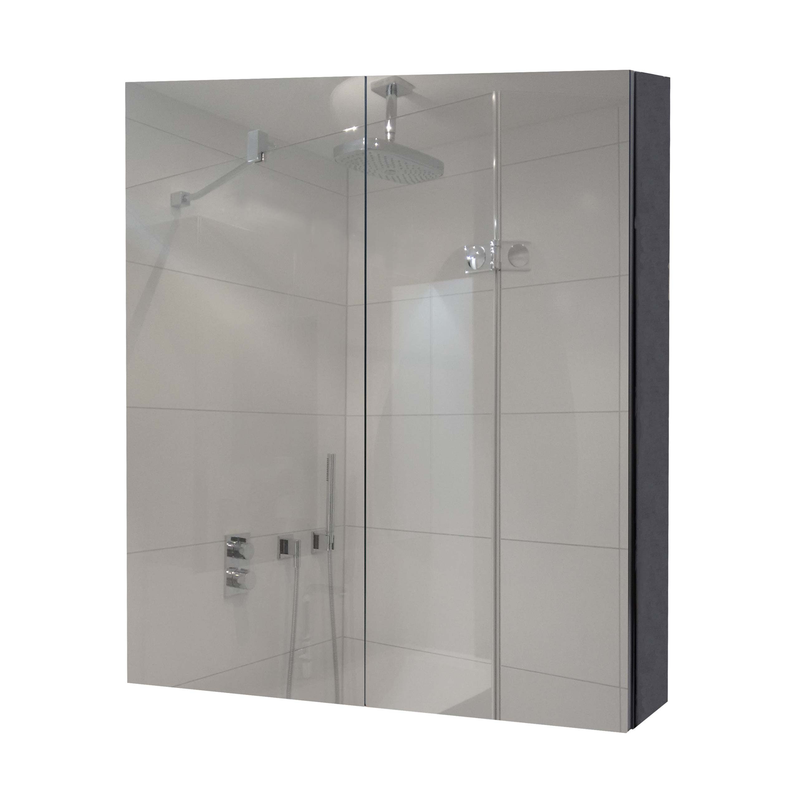 MCW Badezimmerspiegelschrank MCW-B19b-60 Hochglanz-Optik – Bild 2 von 5