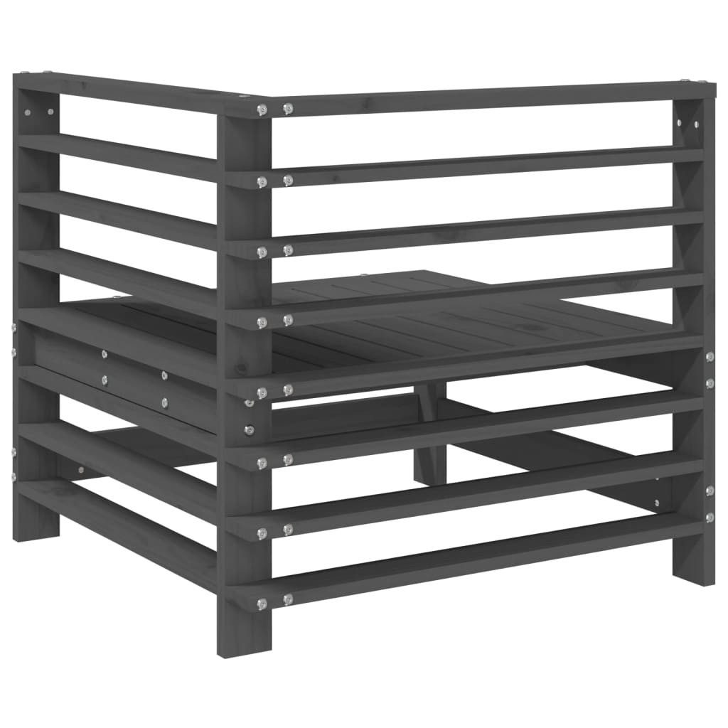 vidaXL Sofaelement Garten-Ecksofa Grau Massivholz Kiefer günstig online kaufen