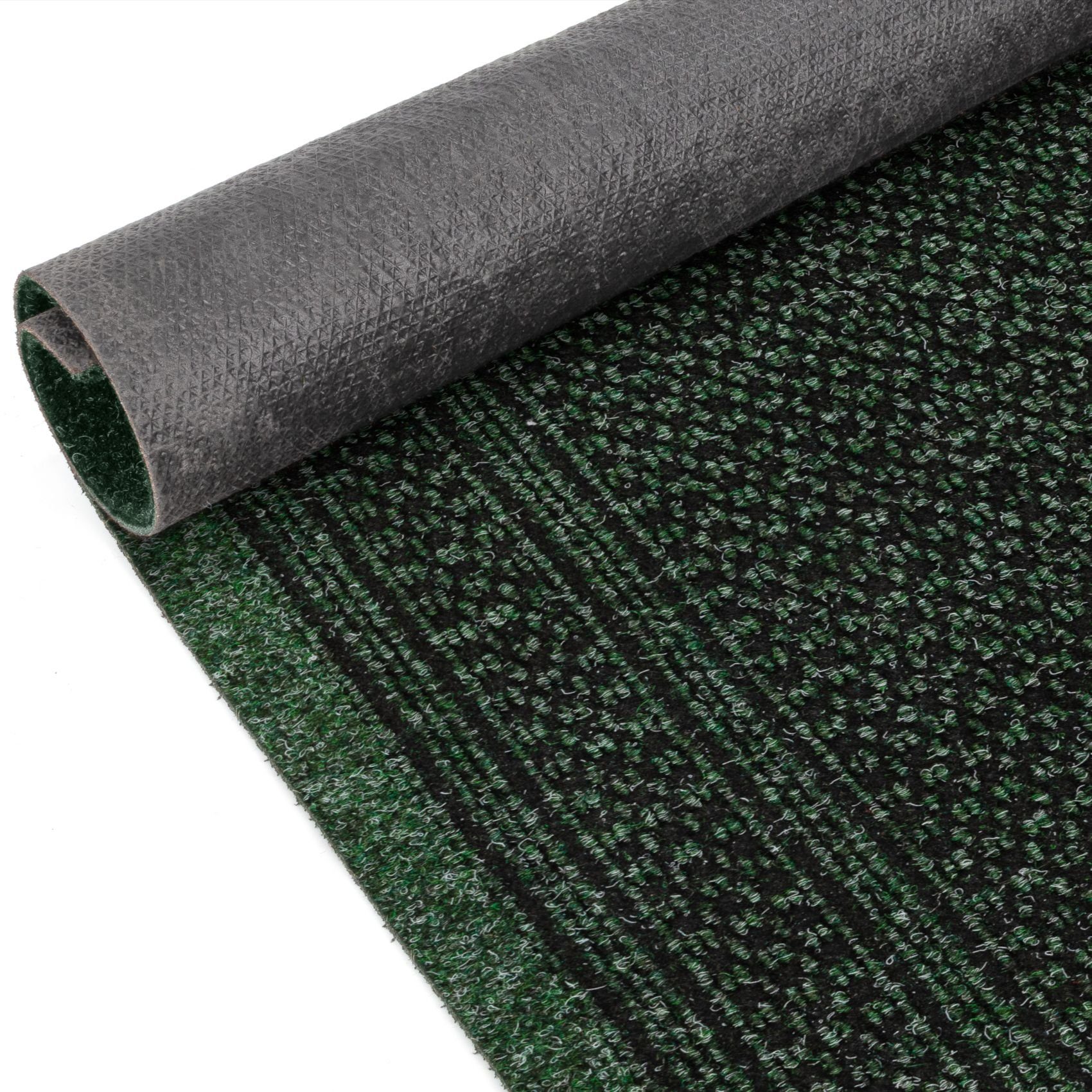 Läufer Flurläufer Fußmatte Textil Vorleger Läufer AZTEK Genarbt Robust Wasse, ANRO, Rechteckig, Höhe: 6 mm, Textil Grün