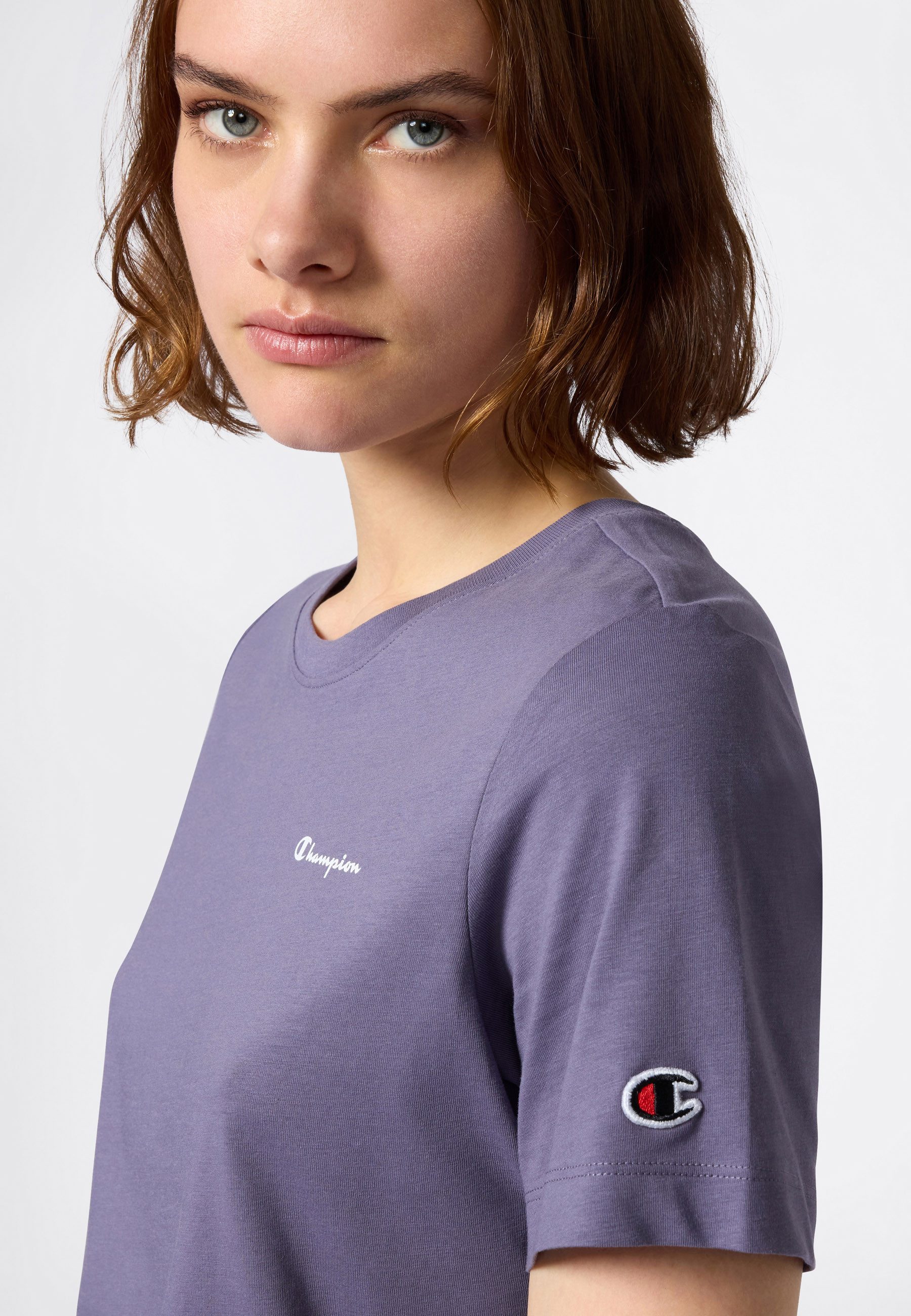 Champion T-Shirt mit Rundhalsausschnitt, Kurzarm, sportlicher Stil, aus Baumwolle