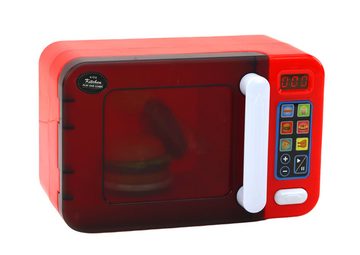 LEAN Toys Kinder-Küchenset Microwelle Ofen Kinderküchenausstattung Batteriebetrieben Spielzeug