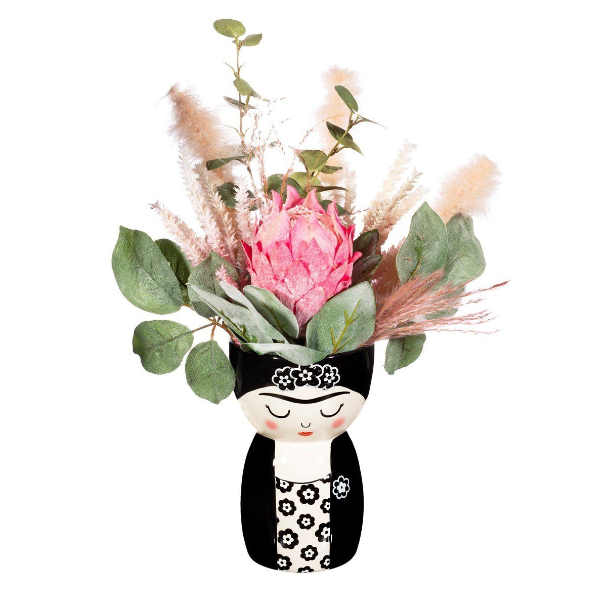 Sass & Belle Dekovase Frida Vase, Shaped Body handgefertigt Monochrome