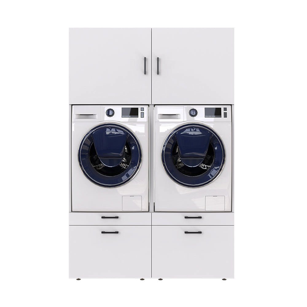 Waschmaschinenumbauschrank | Trockner Mehrzweckschrank) für (Überbauschrank Roomart Waschmaschine Waschturm Weiß weiß