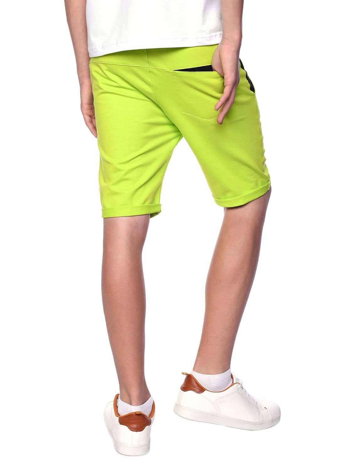 Stoff (1-tlg) Jungen Hellgrün Kinder Bermudas Shorts Casual BEZLIT