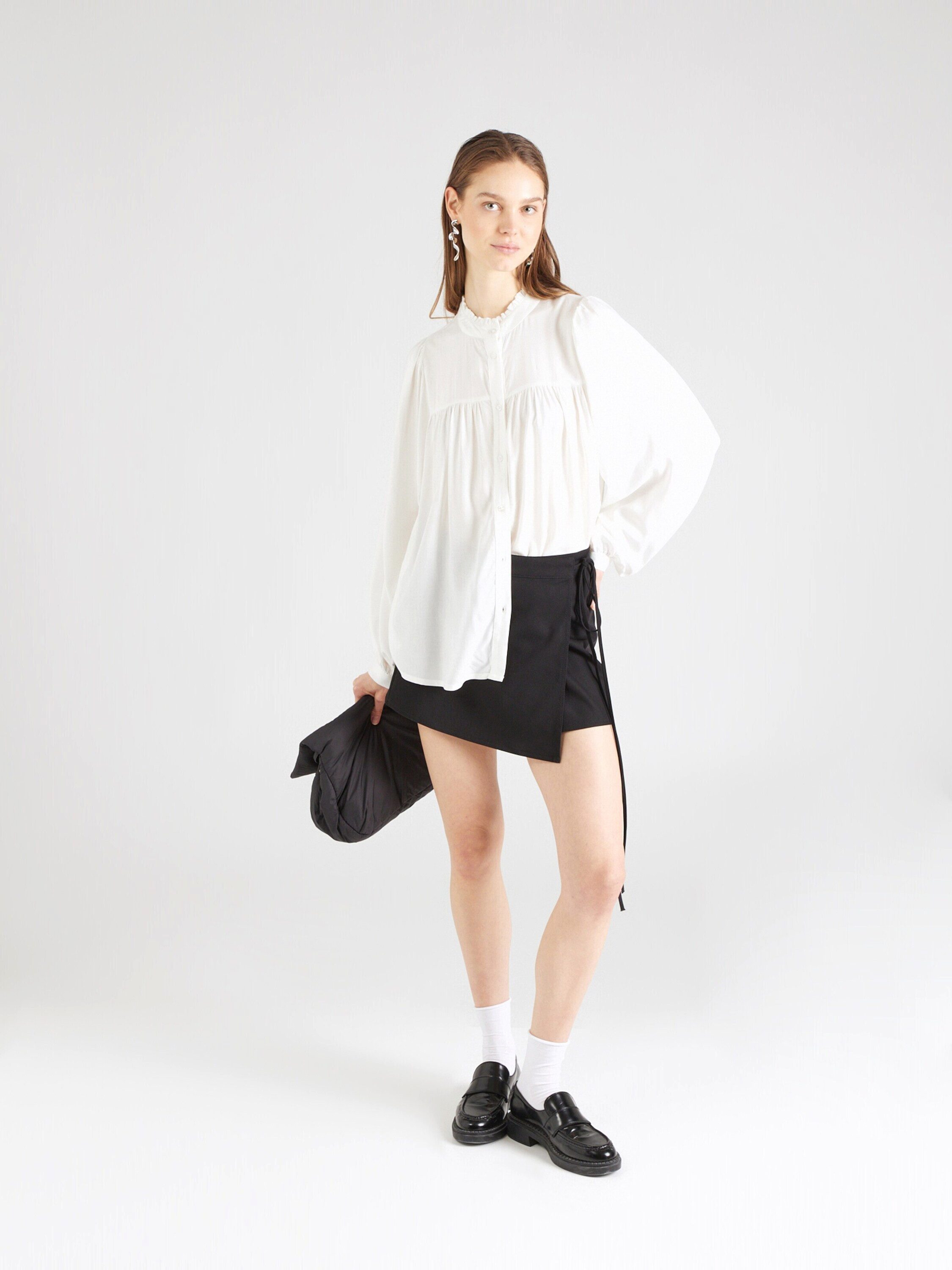 Lollys Laundry Langarmbluse Cara (1-tlg) Drapiert/gerafft