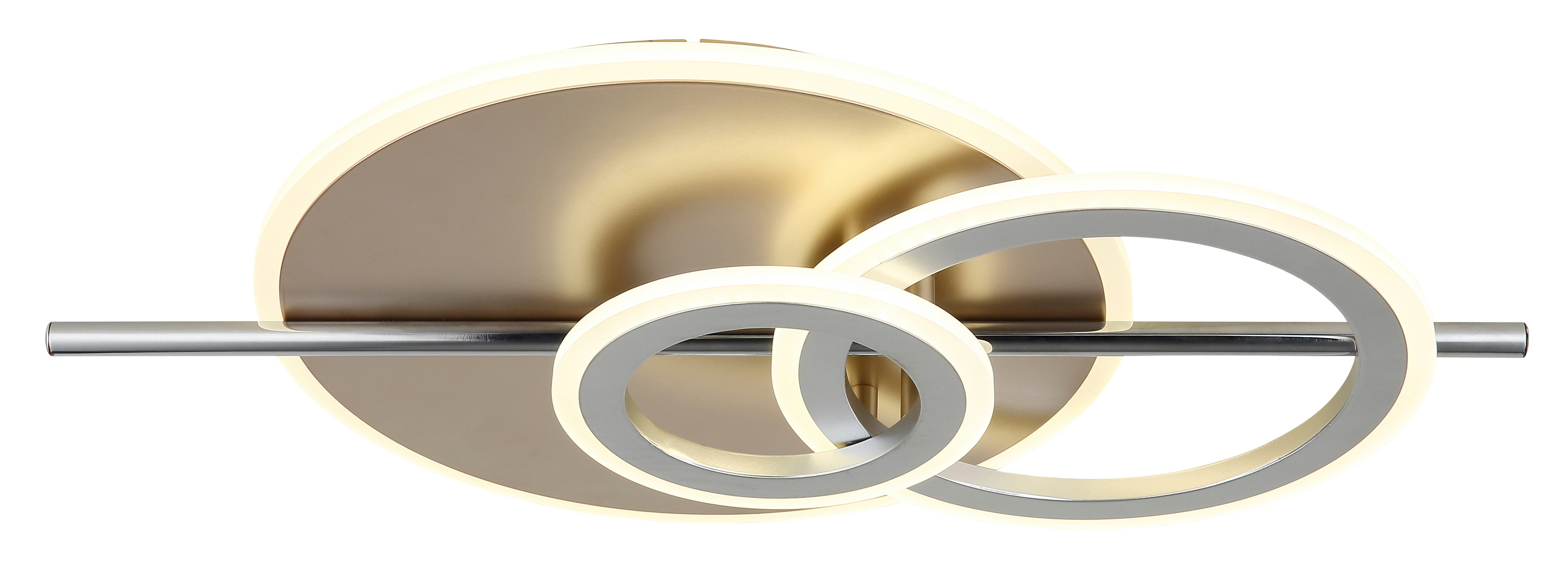 GLOBO LIGHTING Deckenleuchte NORRIS, LED fest integriert, Warmweiß, Deckenlampe Wohnzimmer-Leuchte Schlafzimmer-Leuchte Flur Küche
