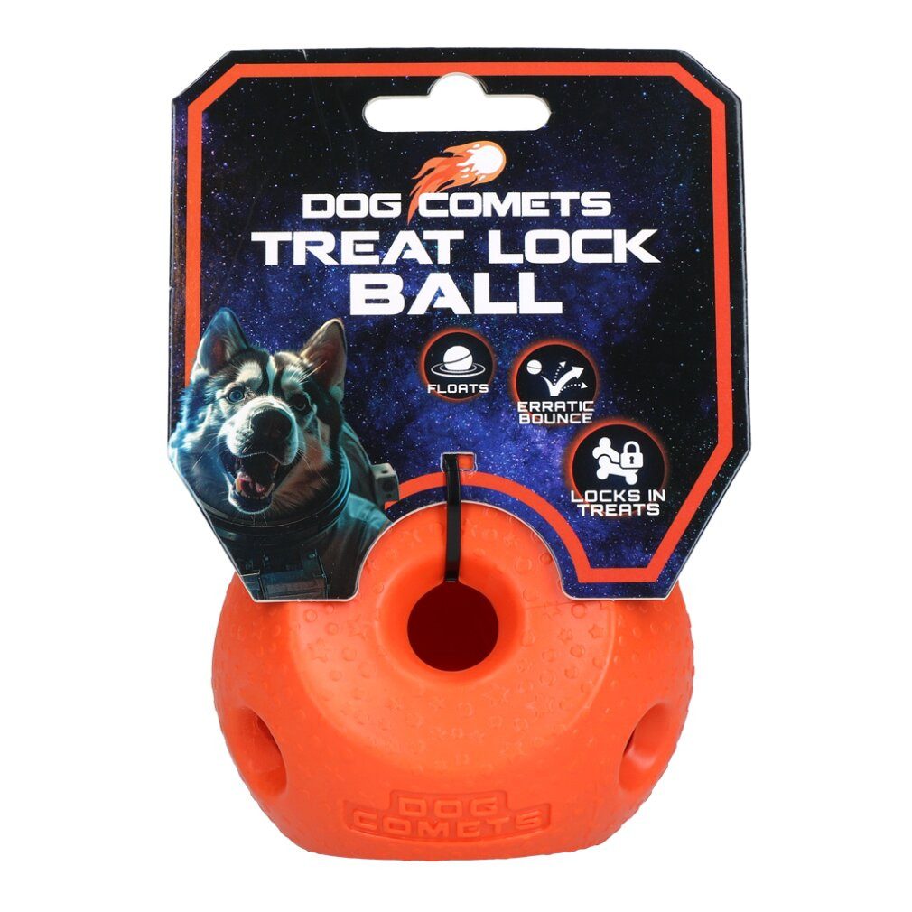 Holland Animal Care Tierquietschie Dog Comets Treat Lock Ball Orange