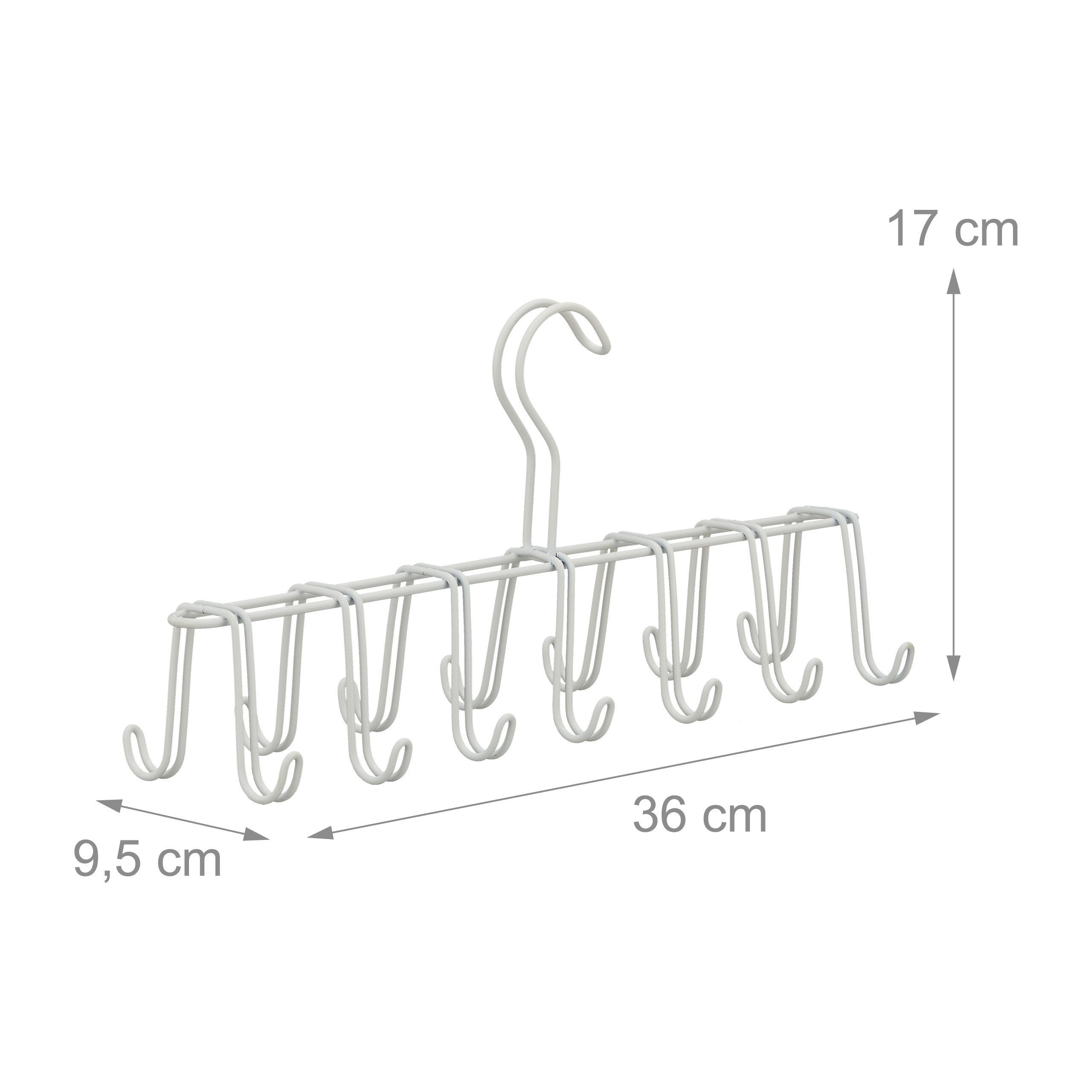 weiß Metall 3 x relaxdays Gürtelhalter Gürtelhalter