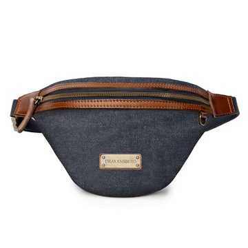 DRAKENSBERG Bauchtasche »Mike« Denim-Blau, Damen, Herren, lässige Hüfttasche, Gürteltasche, Sling Bag aus Jeans