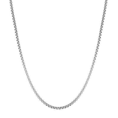 DonDon Kette mit Anhänger Halskette Kette (Edelstahl Halskette), Panzerkette aus Edelstahl, für Herren, verschiedene Längen und Breiten