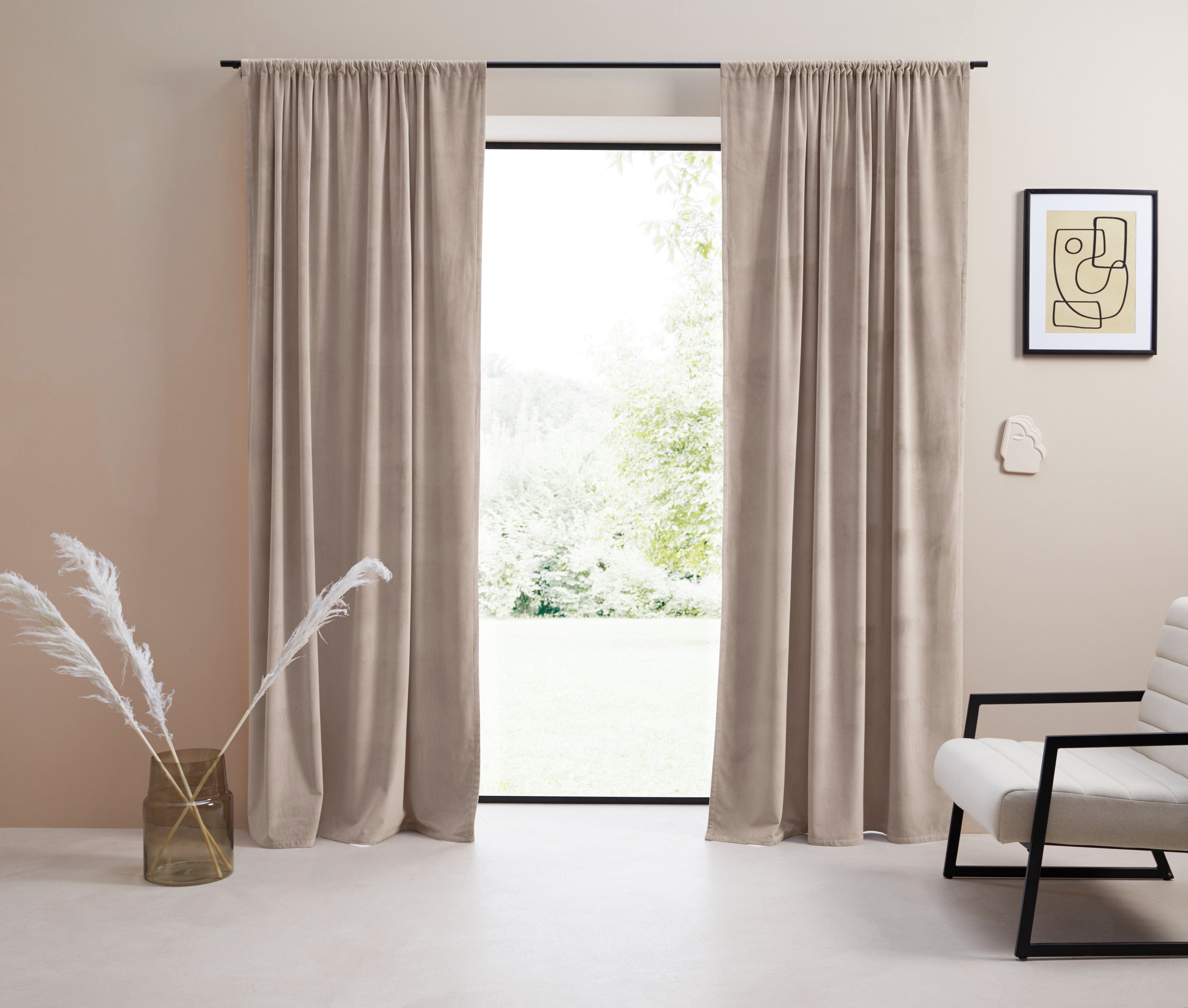 LeGer Home by Lena Gercke Vorhang Samt Ladina (1 St), Stangendurchzug, blic günstig online kaufen