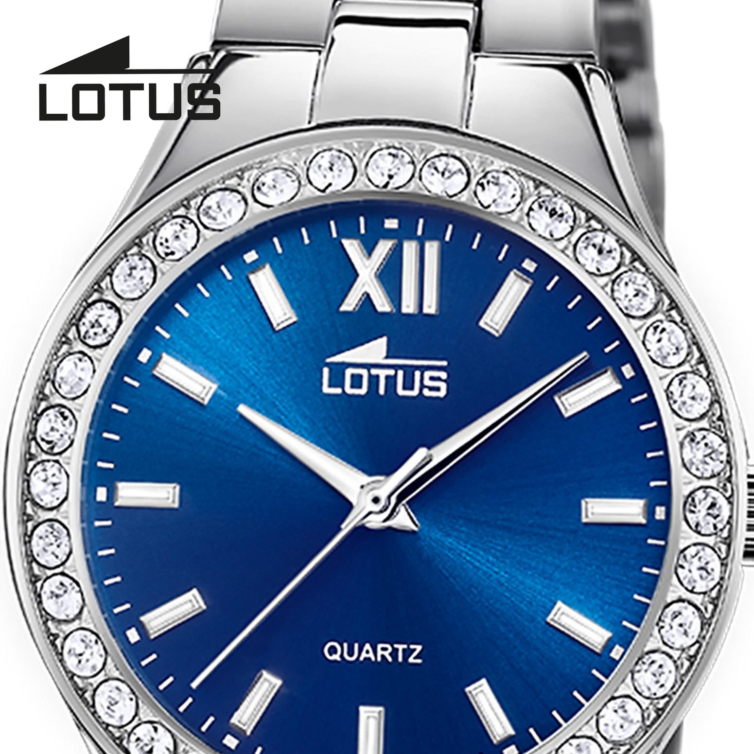 Lotus Chronograph Lotus Damenuhr Edelstahl silber Lotus, (Chronograph), Damen Armbanduhr rund, mittel (ca. 32,5mm), Edelstahl