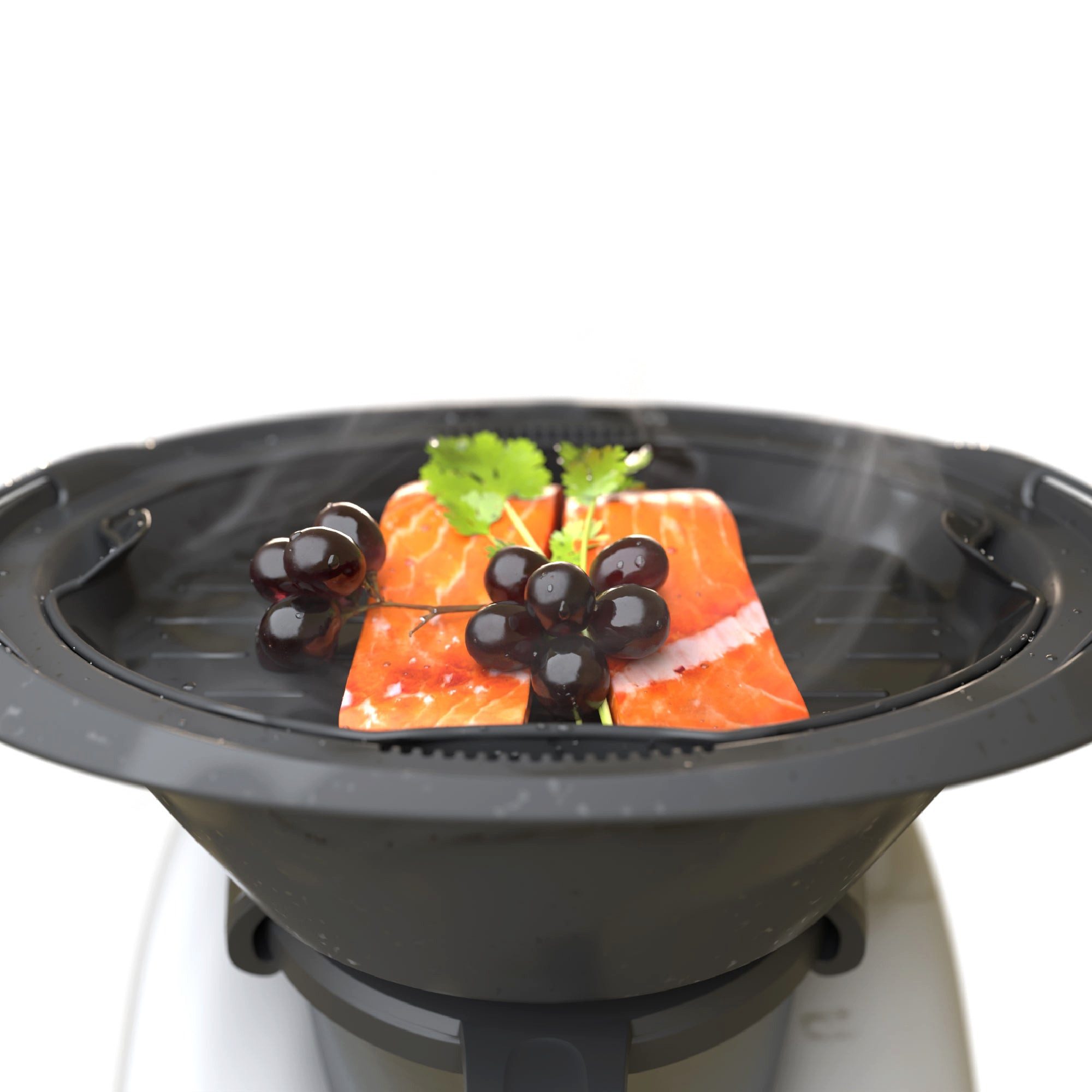 Wundermix Dampfgaraufsatz FlexiSteam® für Thermomix, Zubehör für TM6, TM5, TM31, TM Friend, Silikon-Auflaufform für Varoma-Einlegeboden
