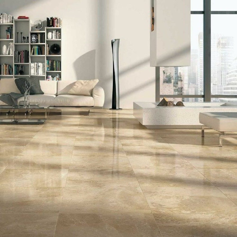 Xlmoebel Bodenfliese Natursteinfliesen Crema Marfil in elegantem Marmor-Look, Marmor, Beige, Marmor 15x15cm Crema Marfil, Hergestellt in Europa