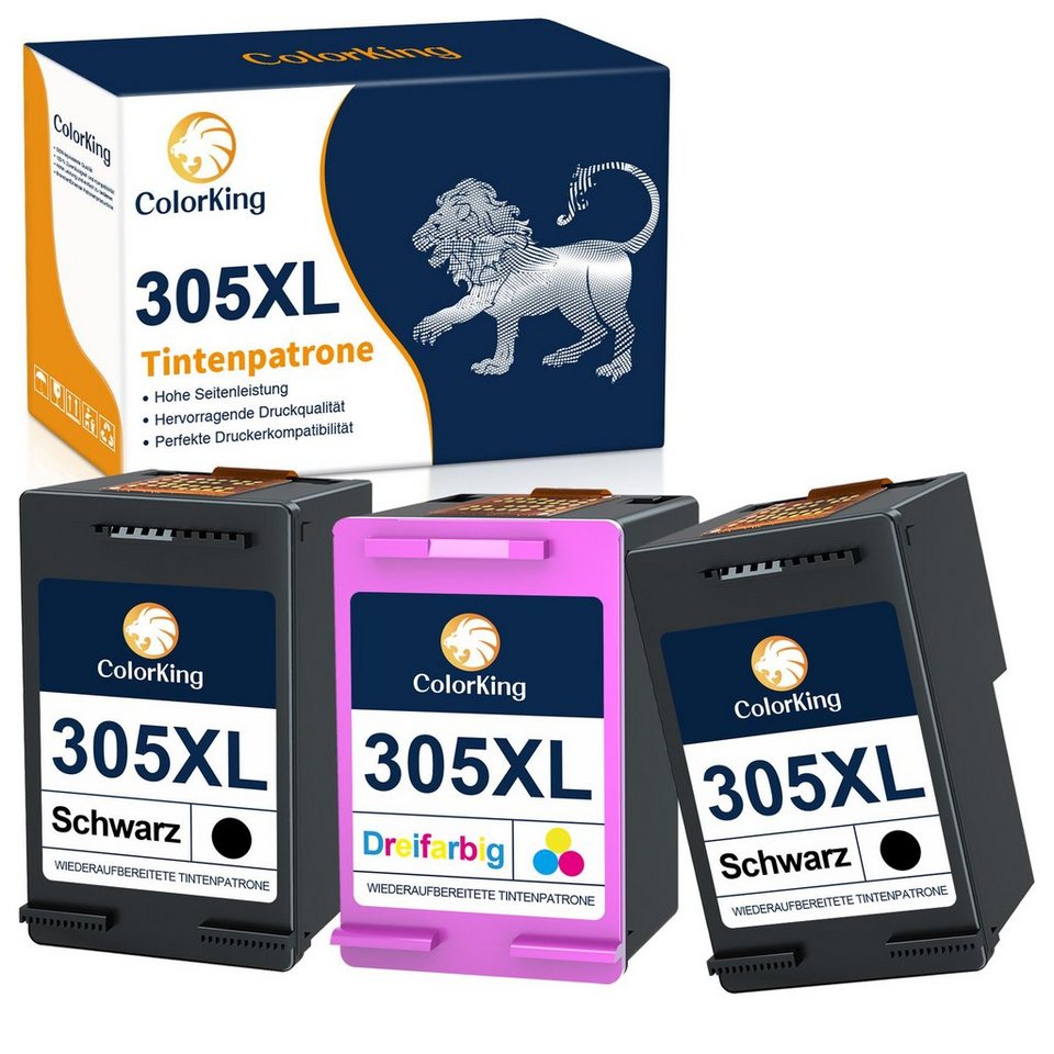 ColorKing XXL 305 für HP 305XL Multipack Tintenpatrone (DeskJet 2700 2710  2720 2722)