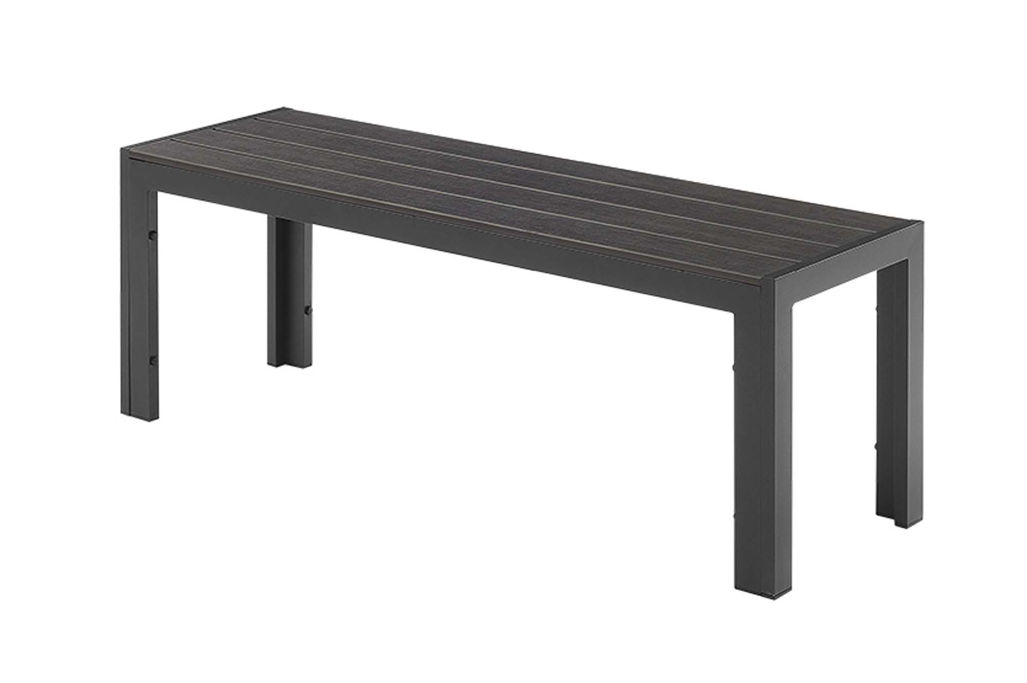 riess-ambiente Gartenbank DESIGNO 130cm anthrazit / schwarz · Outdoor-Sitzb günstig online kaufen