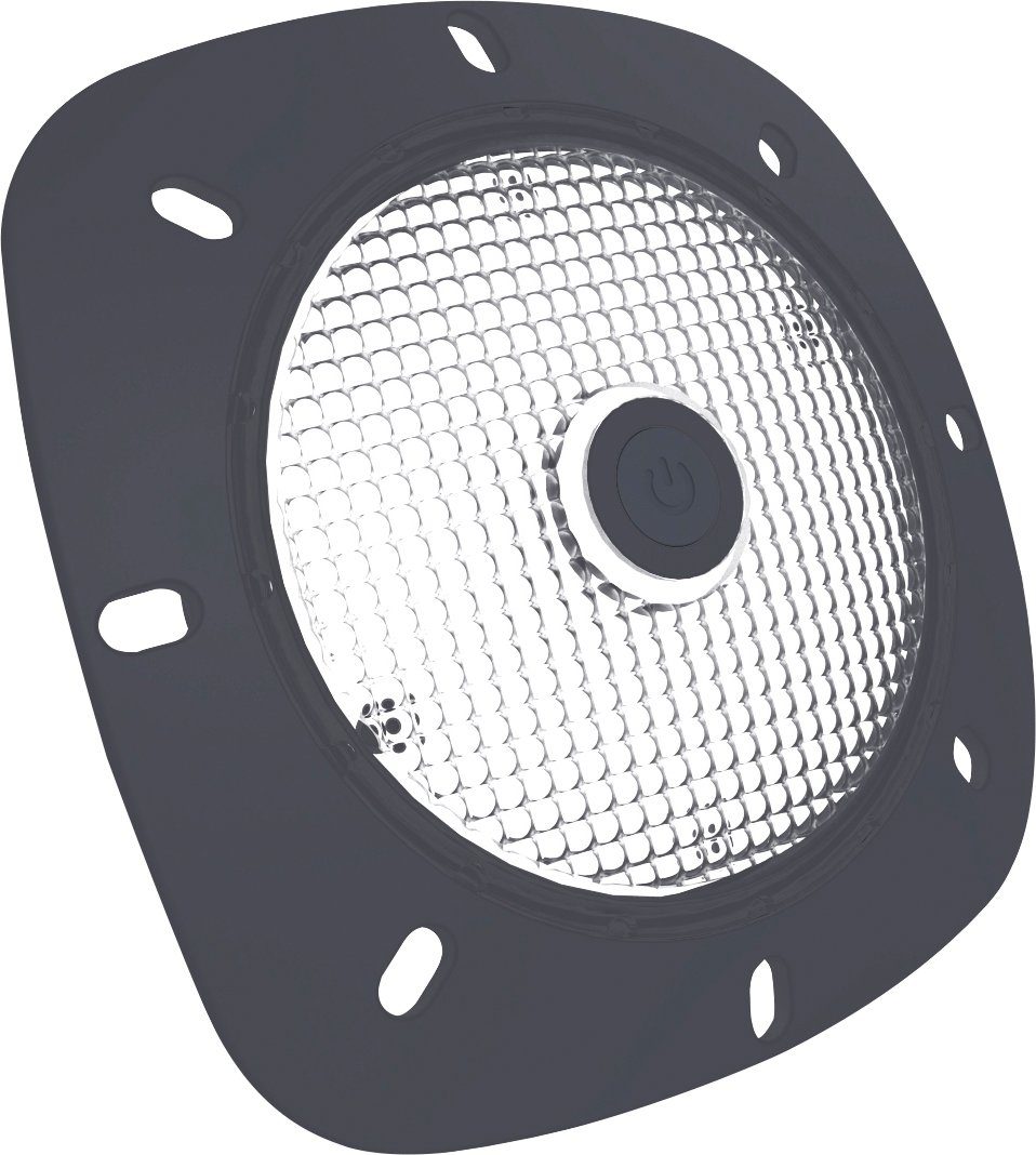 MyPool Pool-Lampe LED Magnetscheinwerfer grau/weiß, Ein-/Ausschalter, USB- Anschluss mit Ladefunktion, LED fest integriert, Warmweiß, Magnetisch