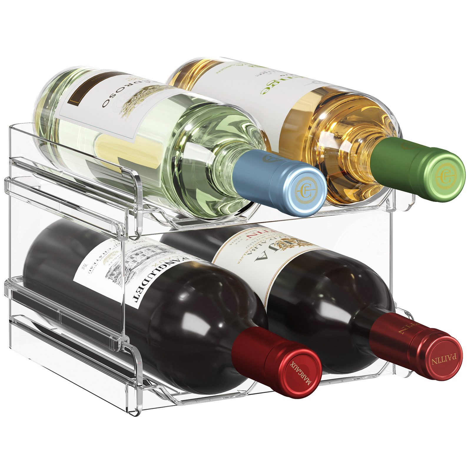 Lifewit Küchenorganizer-Set Stapelbares Weinregal aus Kunststoff günstig online kaufen