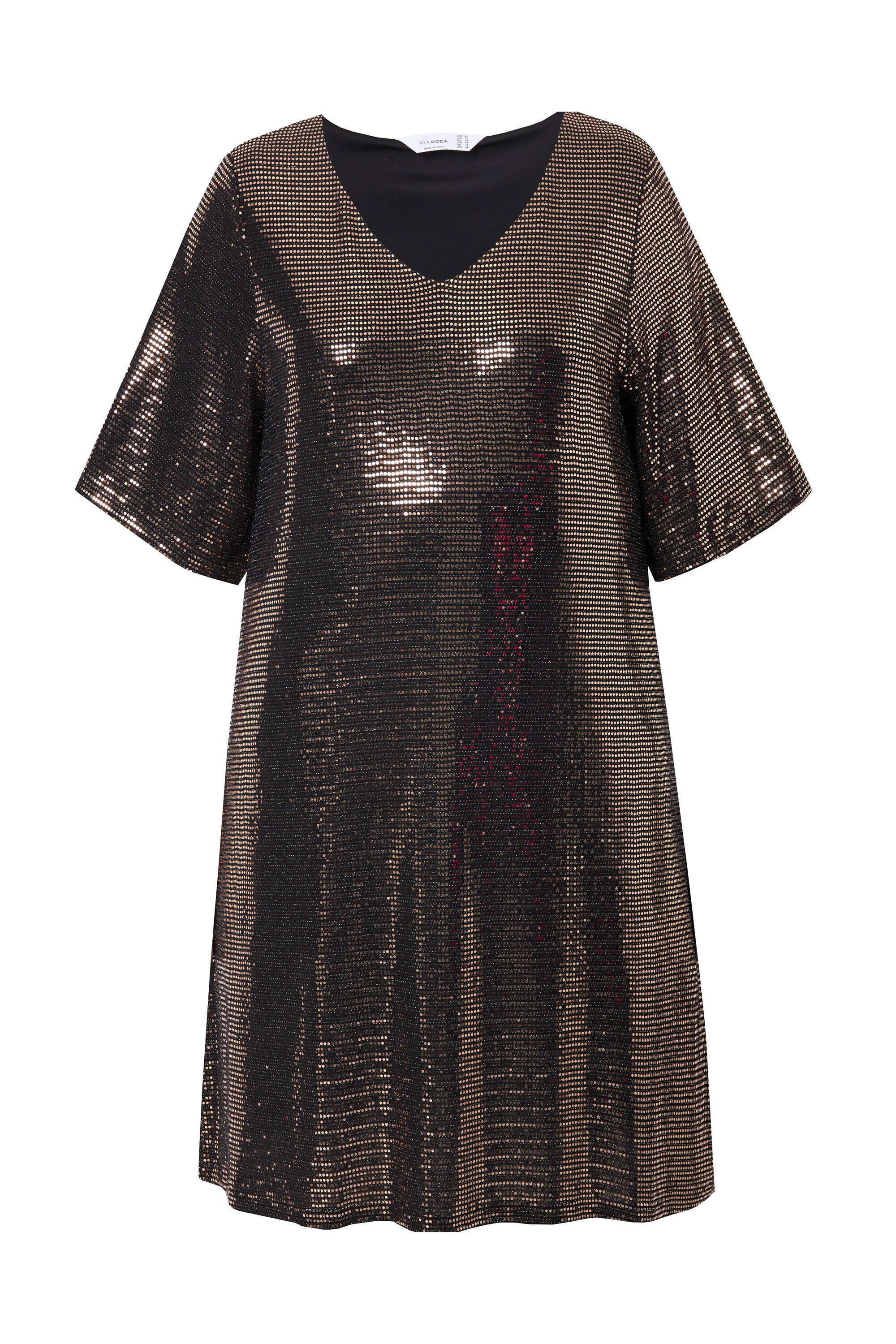 MIAMODA Partykleid Kleid A-Linie Pailletten-Optik 3/4-Ärmel günstig online kaufen